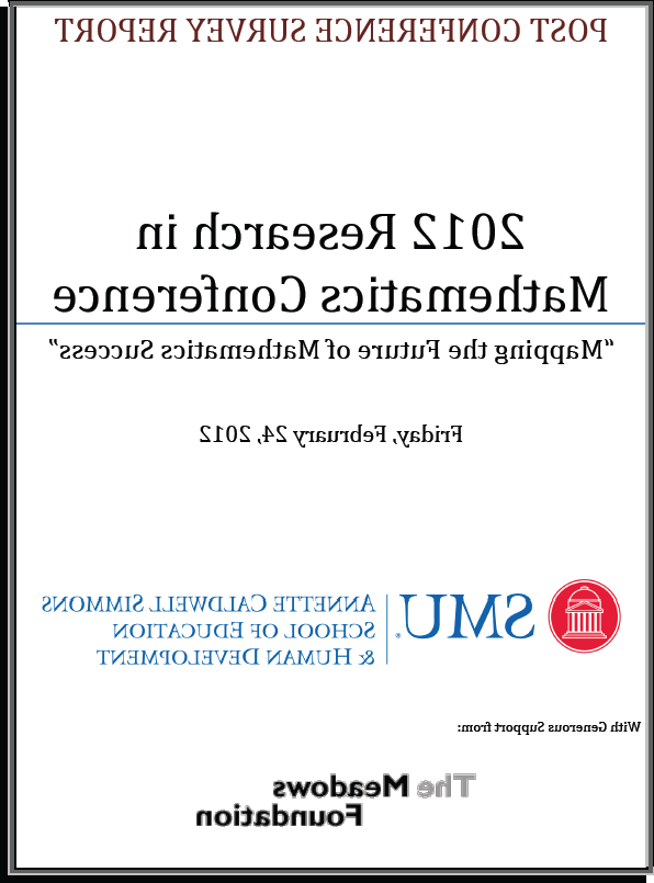 2012年数学研究会议:描绘数学成功的未来